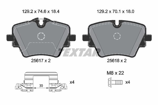 Гальмівні колодки дискові TEXTAR 2561703 - zapix