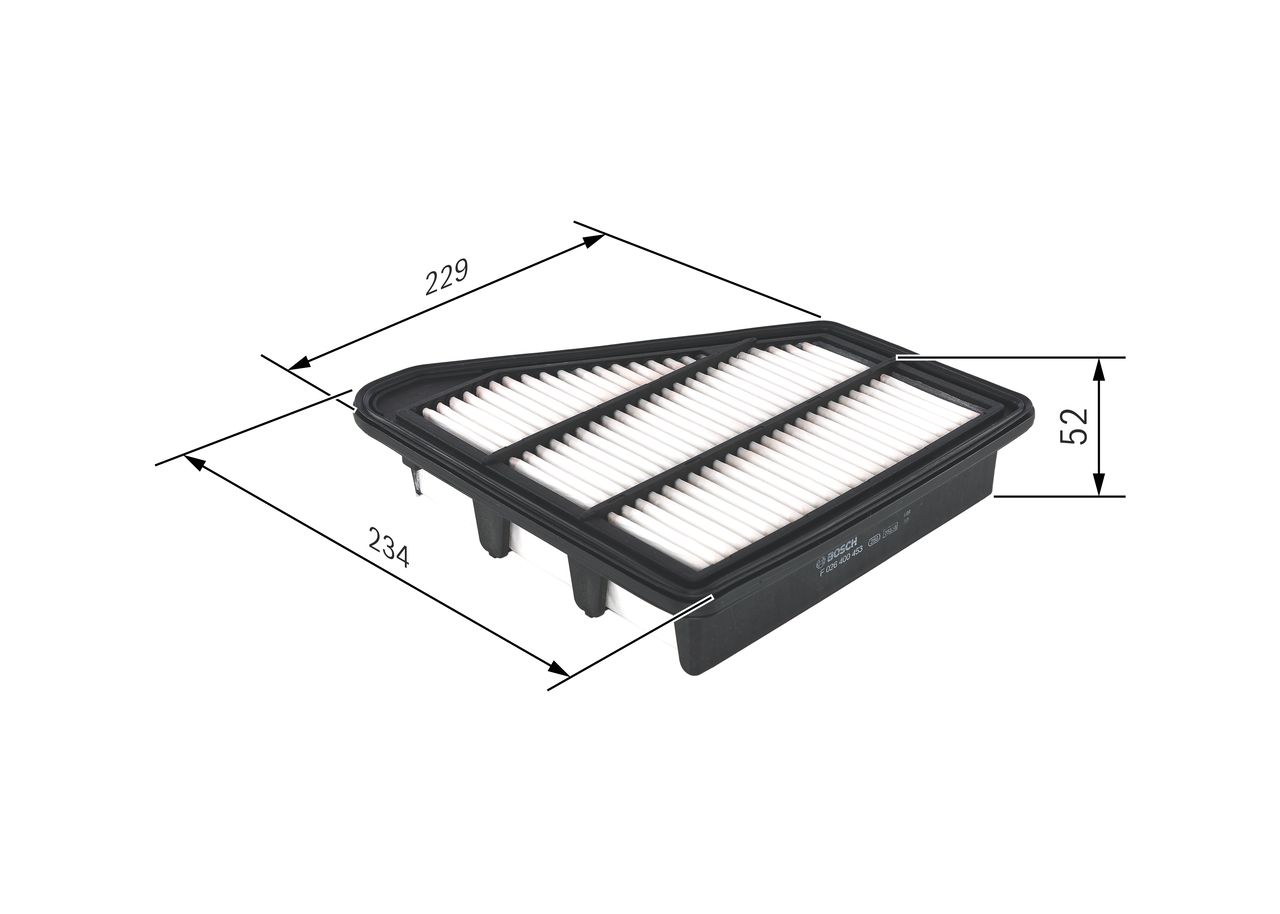 Повітряний фільтр BOSCH F026400453 - zapix