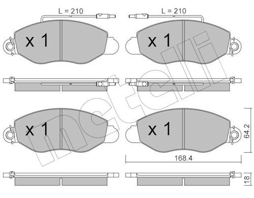 Гальмівні колодки дискові METELLI 2205361 - zapix