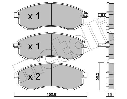 Гальмівні колодки дискові METELLI 2204820 - zapix