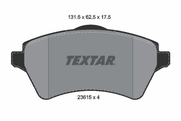 Гальмівні колодки дискові TEXTAR 2361501 - zapix