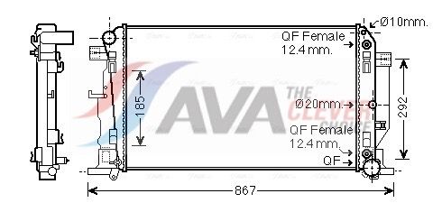 Радіатор охолодження двигуна AVA QUALITY COOLING MS2445 - zapix