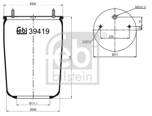 Пневматична підвіска FEBI BILSTEIN 39419 - zapix