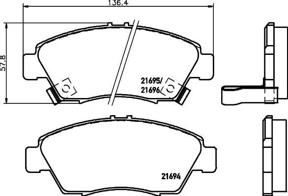 Гальмівні колодки дискові NISSHINBO NP8005 - zapix