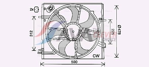 Вентилятор системи охолодження AVA QUALITY COOLING DN7535 - zapix