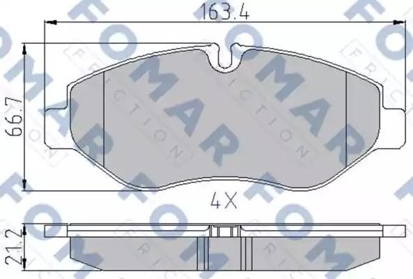 Гальмівні колодки дискові FOMAR FRICTION FO929381 - zapix