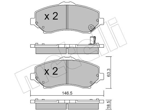 Гальмівні колодки дискові METELLI 2208621 - zapix