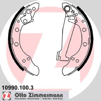 Гальмівні колодки ручника (барабанні) ZIMMERMANN 109901003 - zapix