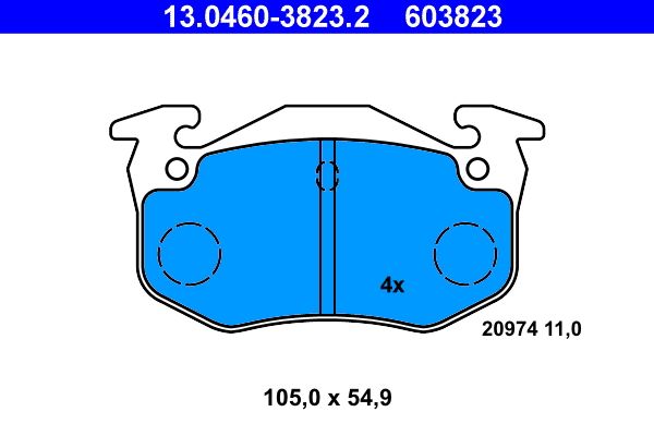 Гальмівні колодки дискові ATE 13046038232 - zapix