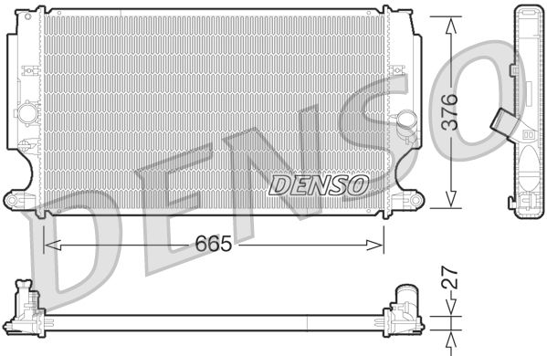 Радіатор охолодження двигуна DENSO DRM50072 - zapix