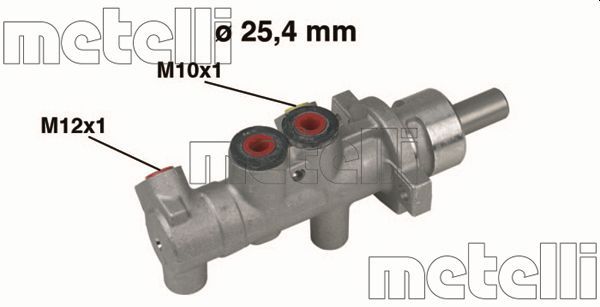 Головний гальмівний циліндр METELLI 050414 - zapix