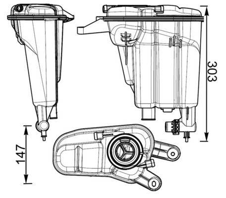 Розширювальний бачок MAHLE CRT95000S - zapix