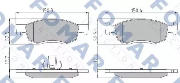 Гальмівні колодки дискові FOMAR FRICTION FO873681 - zapix