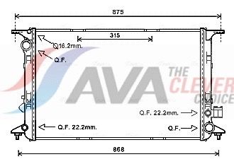 Радіатор охолодження двигуна AVA QUALITY COOLING AI2365 - zapix