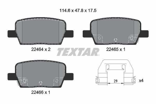 Гальмівні колодки дискові TEXTAR 2246401 - zapix