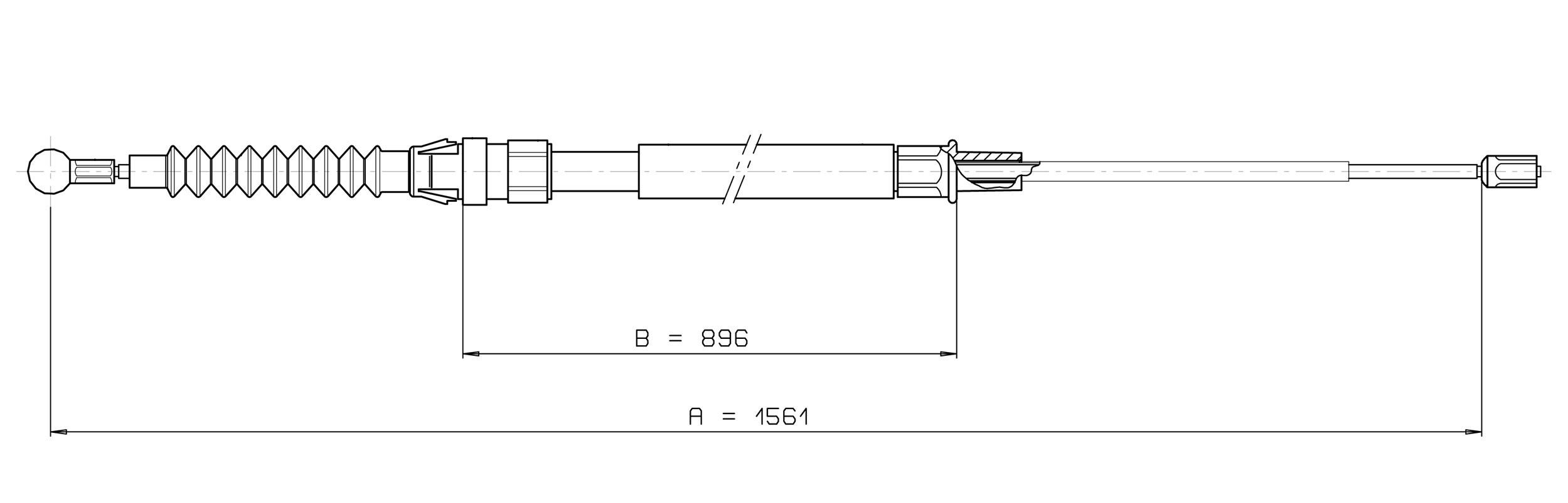 Трос ручного гальма METZGER 107627 - zapix