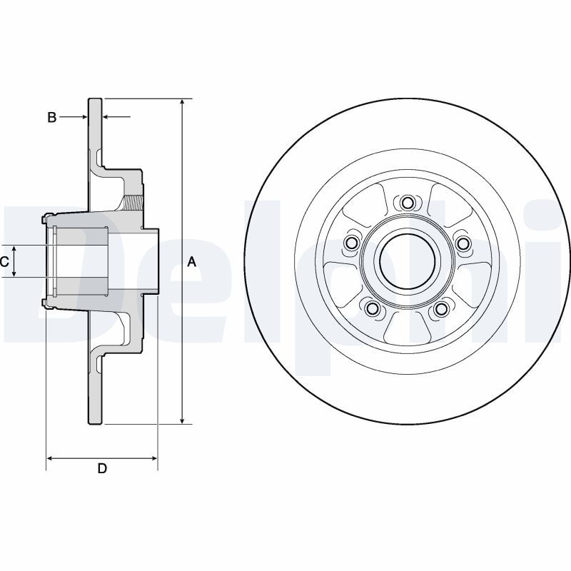 Тормозной диск DELPHI BG9133RS