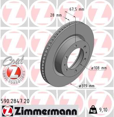 Гальмівний диск ZIMMERMANN 590284720 - zapix