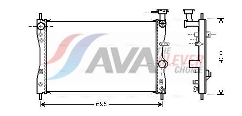 Радіатор охолодження двигуна AVA QUALITY COOLING MTA2172 - zapix