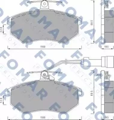 Гальмівні колодки дискові FOMAR FRICTION FO488681 - zapix