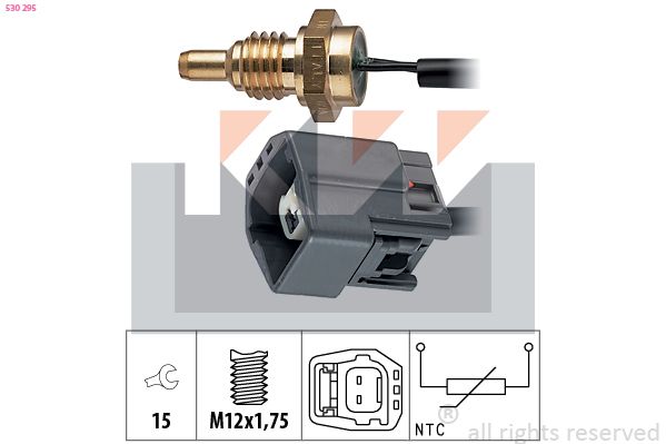 Датчик температури охолоджуючої рідини KW 530295 - zapix