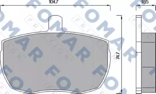 Гальмівні колодки дискові FOMAR FRICTION FO543081 - zapix