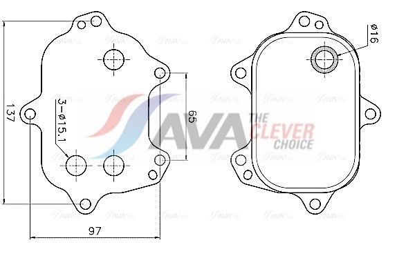 Оливний радіатор двигуна AVA QUALITY COOLING AI3456 - zapix