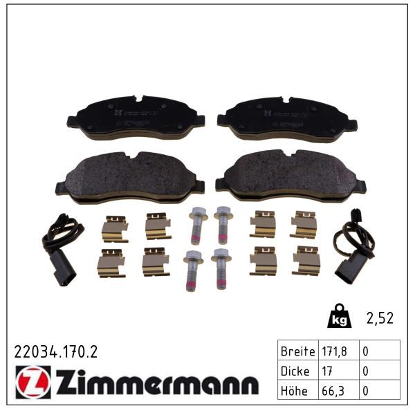 Гальмівні колодки дискові ZIMMERMANN 220341702 - zapix
