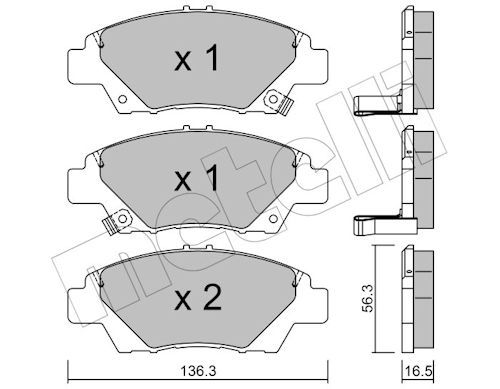 Гальмівні колодки дискові METELLI 2208650 - zapix