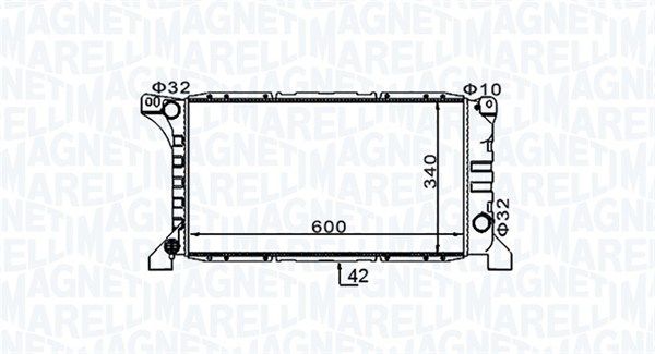 Радіатор охолодження двигуна MAGNETI MARELLI 350213154200 - zapix