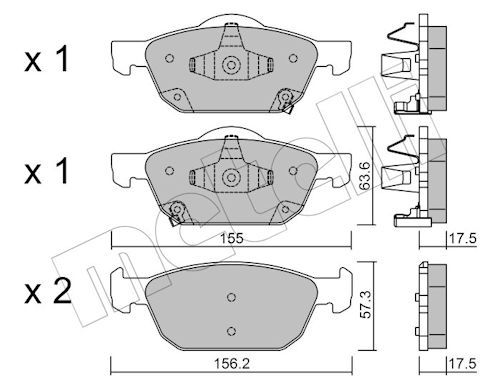 Гальмівні колодки дискові METELLI 2210090 - zapix