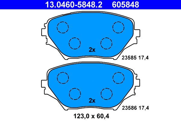 Гальмівні колодки дискові ATE 13046058482 - zapix