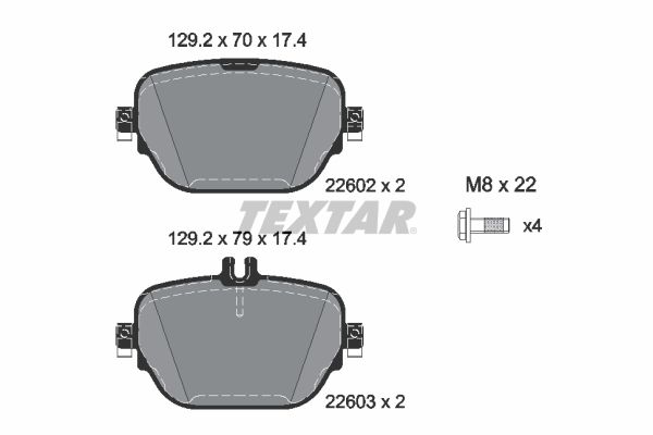 Гальмівні колодки дискові TEXTAR 2260201 - zapix
