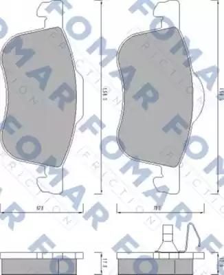 Гальмівні колодки дискові FOMAR FRICTION FO673481 - zapix