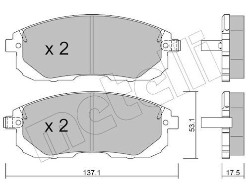 Гальмівні колодки дискові METELLI 2208761 - zapix