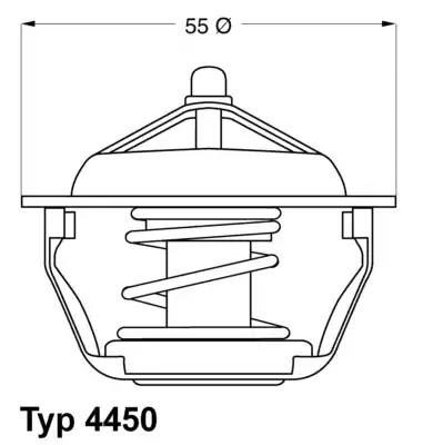 Термостат BORGWARNER (WAHLER) 445083D - zapix