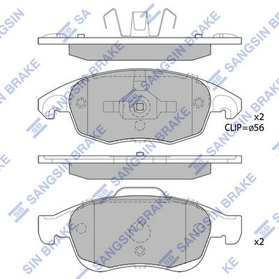 Гальмівні колодки дискові HI-Q SP1825 - zapix