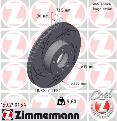 Гальмівний диск ZIMMERMANN 150290154 - zapix