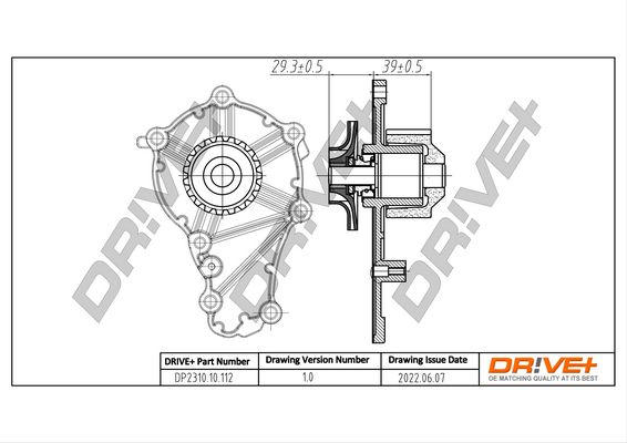 Помпа системи охолодження DR!VE+ DP231010112 - zapix
