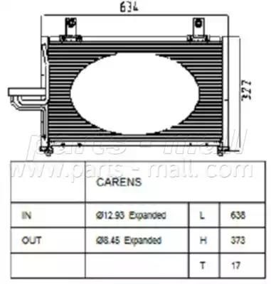 Радіатор кондиціонера PARTS-MALL PXNCB019 - zapix