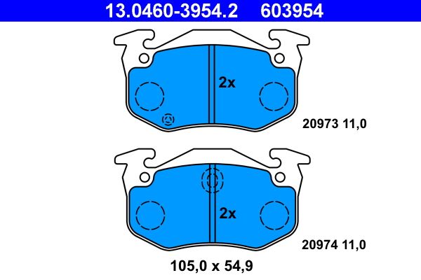 Гальмівні колодки дискові ATE 13046039542 - zapix