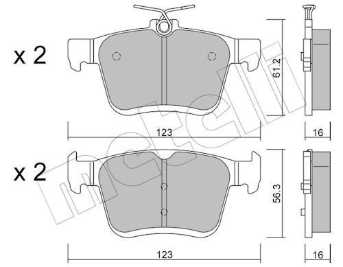 Гальмівні колодки дискові METELLI 2209510 - zapix