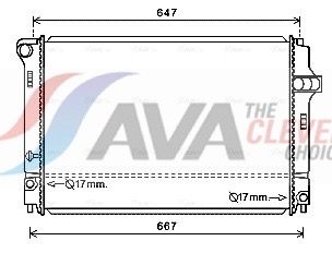 Радіатор охолодження двигуна AVA QUALITY COOLING TO2700 - zapix