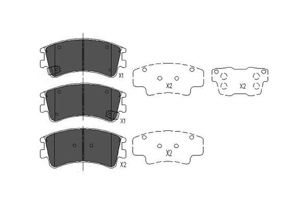 Гальмівні колодки дискові KAVO PARTS KBP4512 - zapix