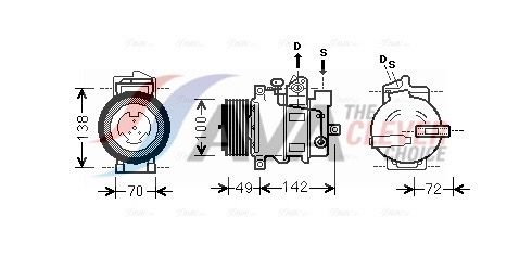 Компресор кондиціонера AVA QUALITY COOLING MSAK566 - zapix