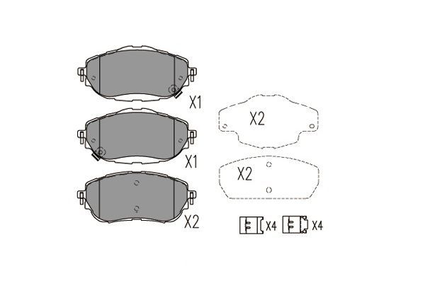 Гальмівні колодки дискові KAVO PARTS KBP9123 - zapix