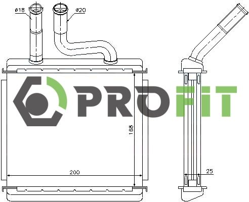 Радіатор пічки PROFIT 17600107 - zapix