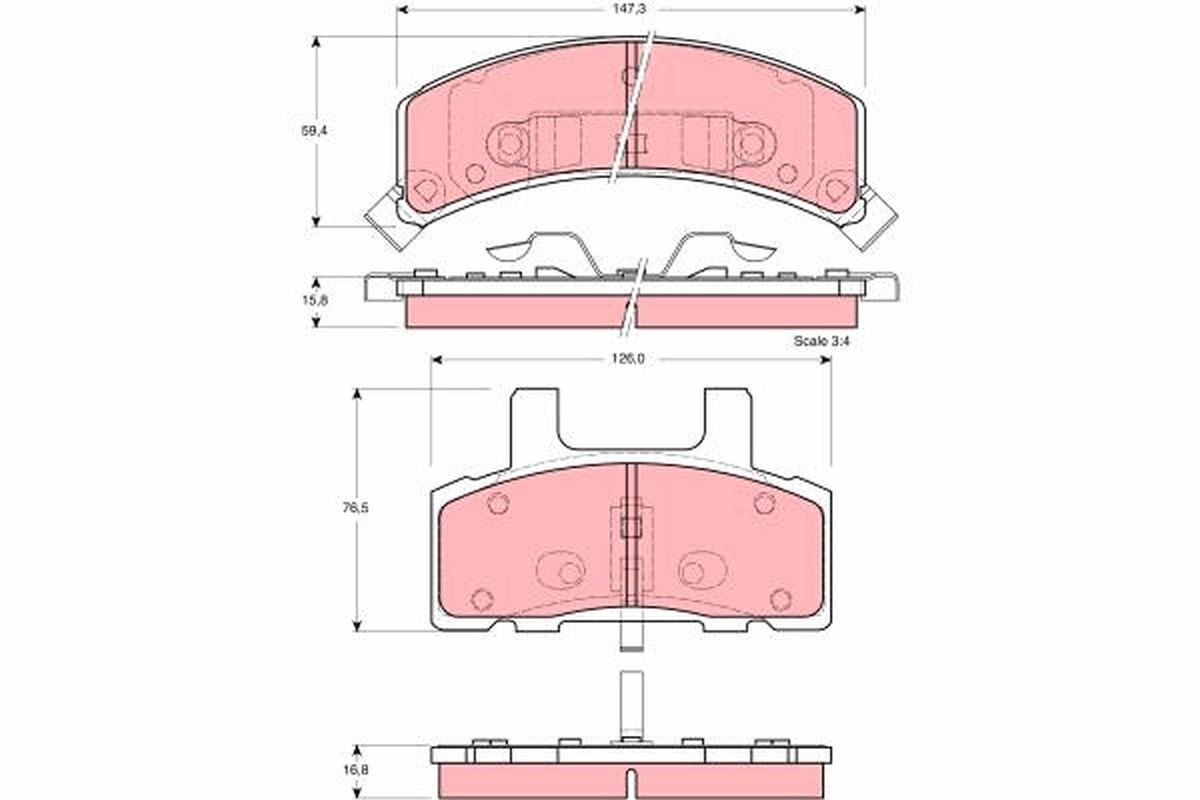 Гальмівні колодки дискові TRW GDB1273 - zapix