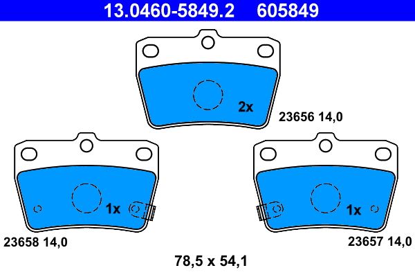 Гальмівні колодки дискові ATE 13046058492 - zapix