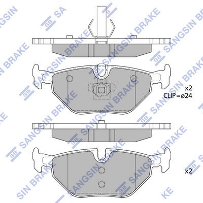 Тормозные колодки дисковые HI-Q SP2162